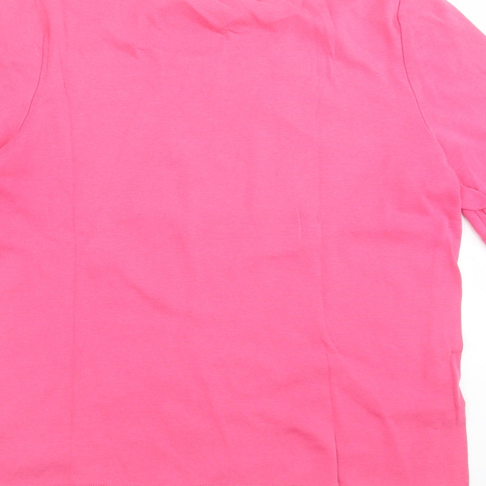 Adini Womens Pink   Basic T-Shirt Size S
