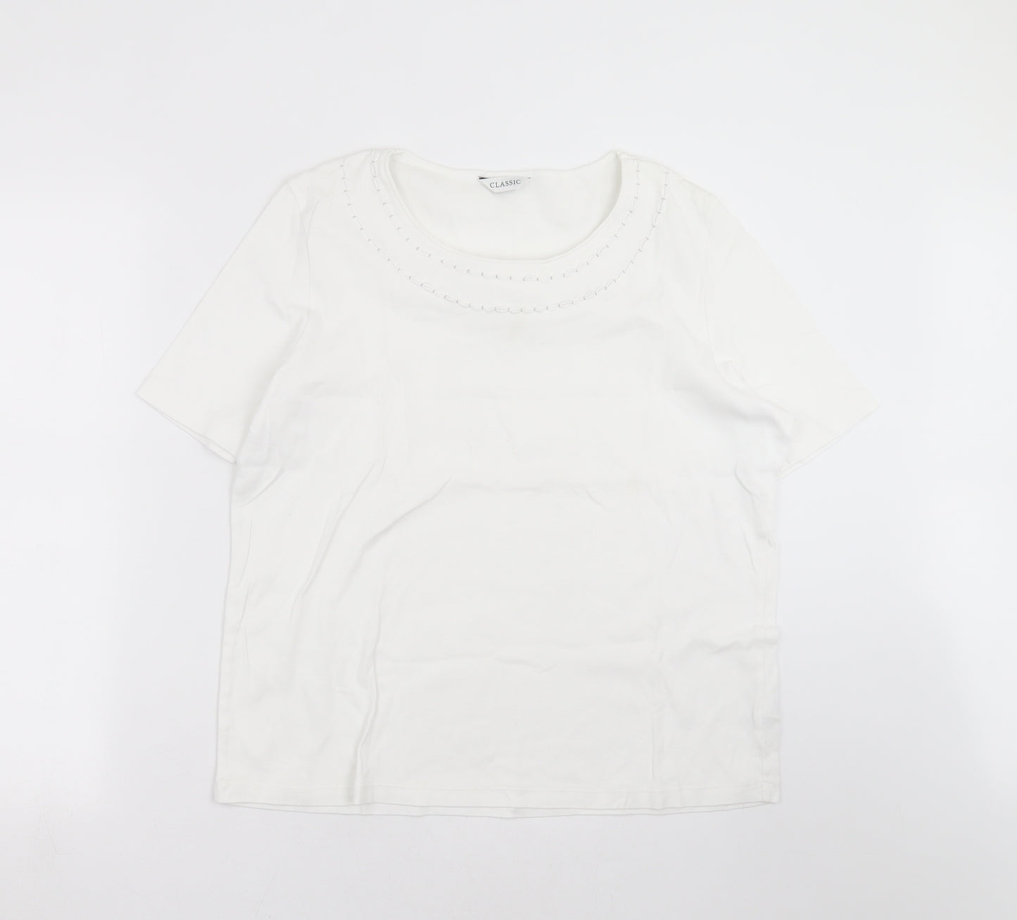 Marks and Spencer Womens White   Basic T-Shirt Size 18