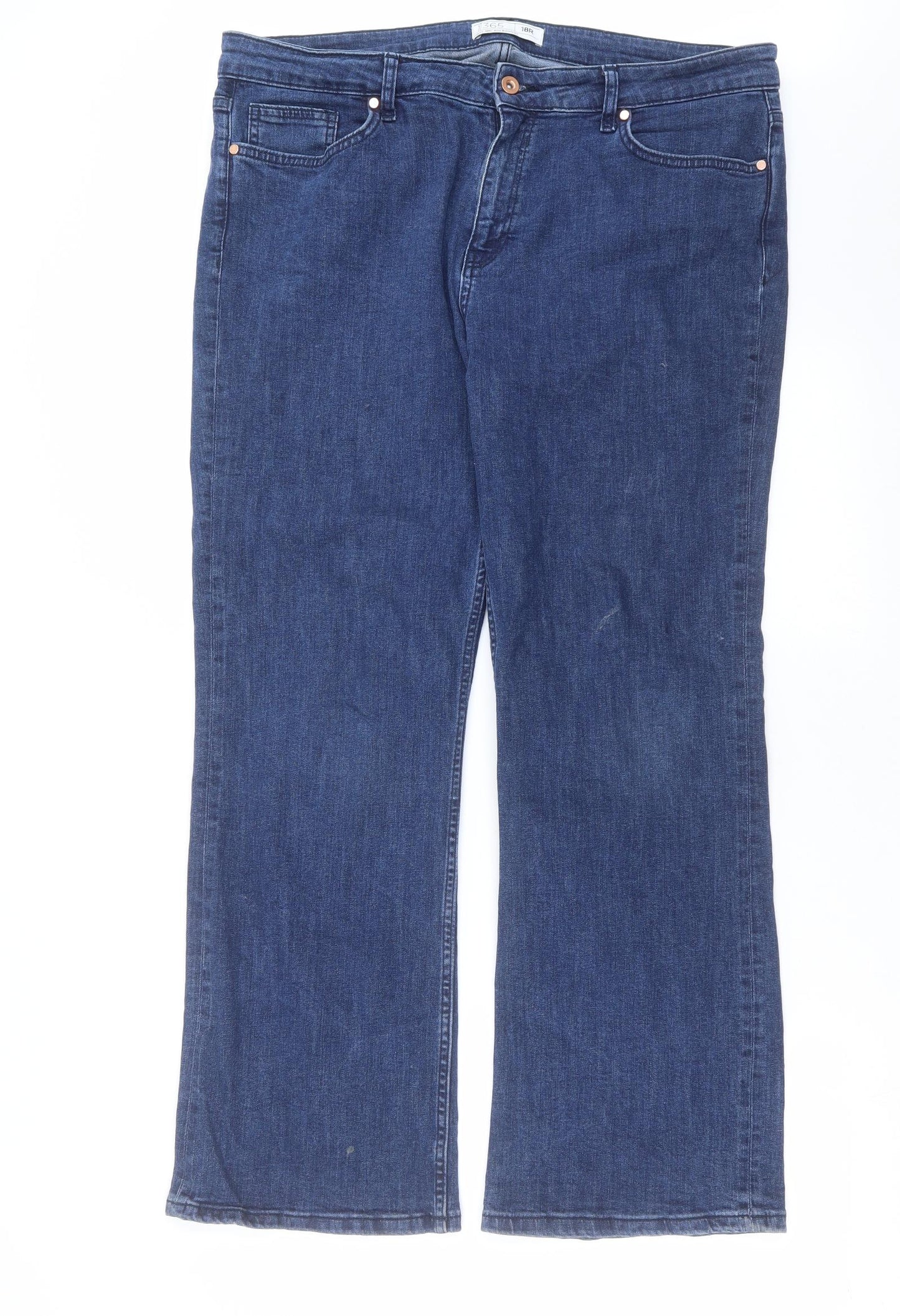 denim365 Womens Blue  Denim Bootcut Jeans Size 18 L30 in