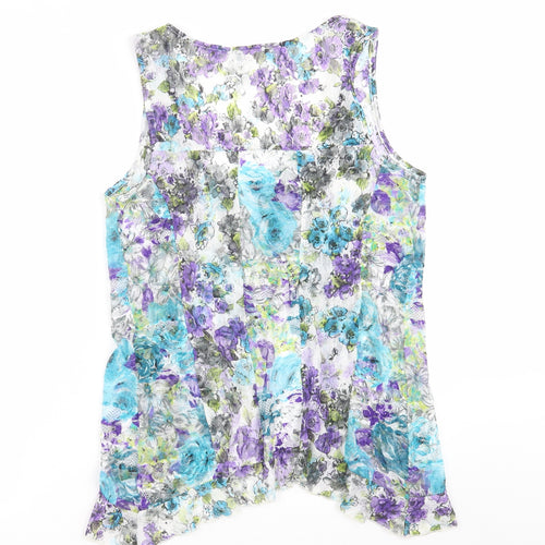 Marks and Spencer Womens Blue Floral  Basic Blouse Size 12