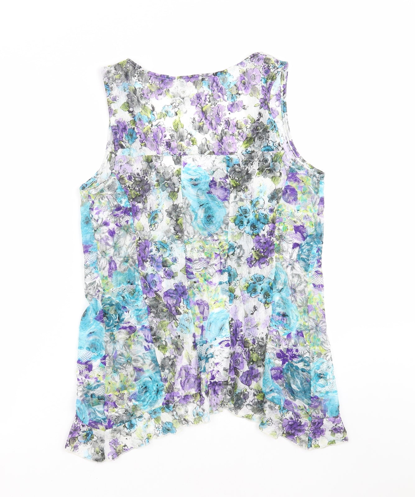 Marks and Spencer Womens Blue Floral  Basic Blouse Size 12