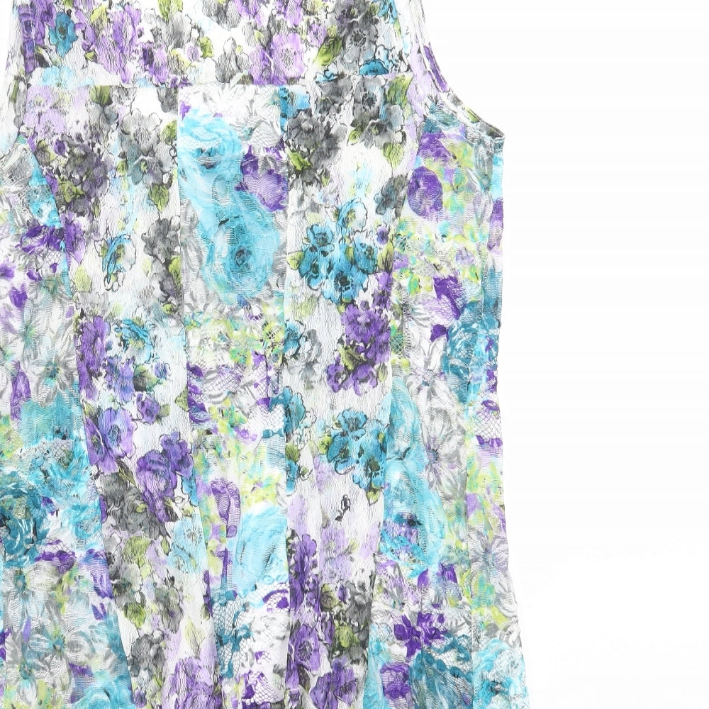 Marks and Spencer Womens Blue Floral  Basic Blouse Size 12