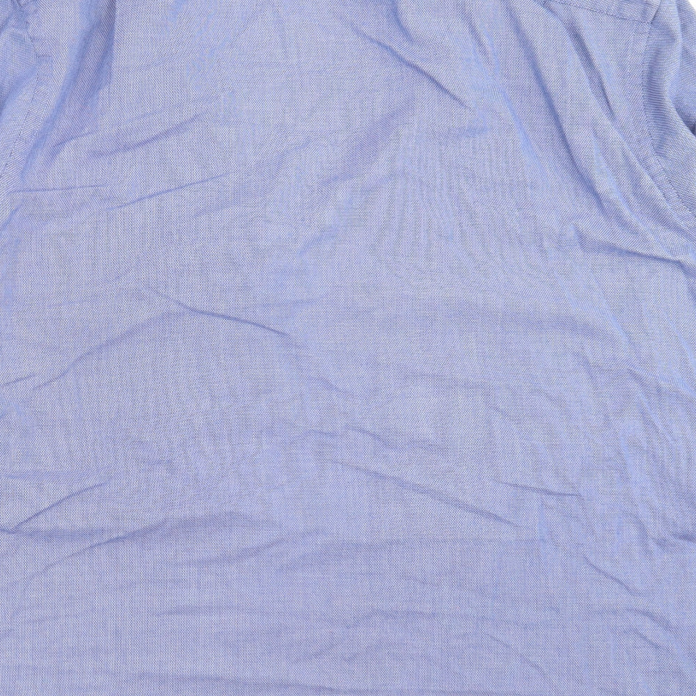 George Mens Blue Geometric   Button-Up Size 16.5