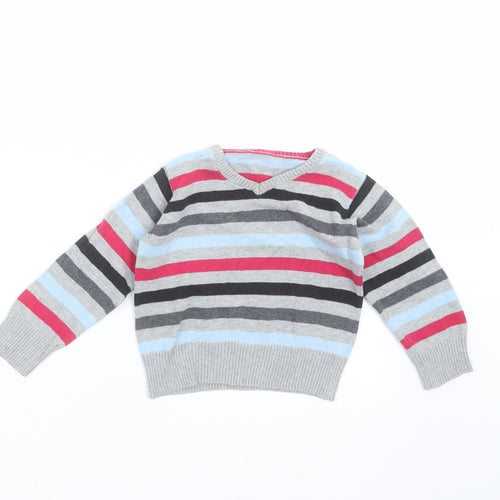 George Baby Multicoloured Striped Knit Pullover Jumper Size 9-12 Months