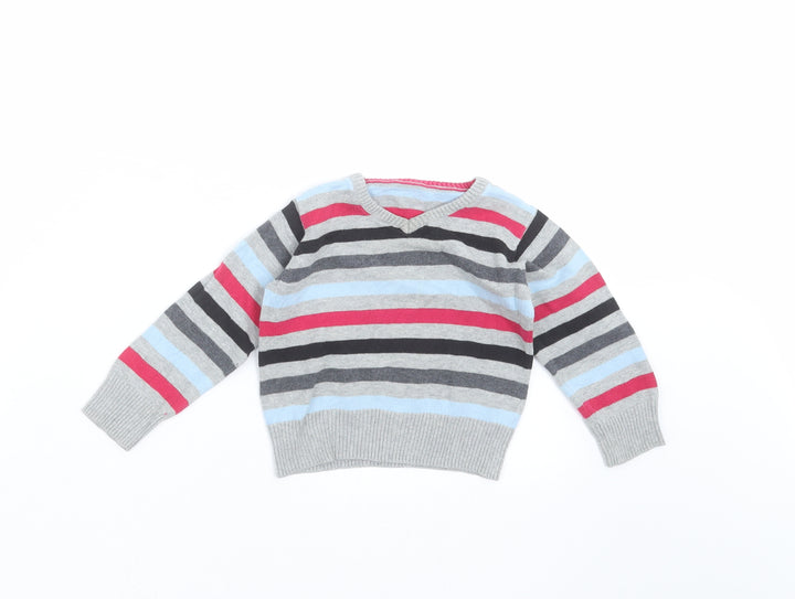 George Baby Multicoloured Striped Knit Pullover Jumper Size 9-12 Months