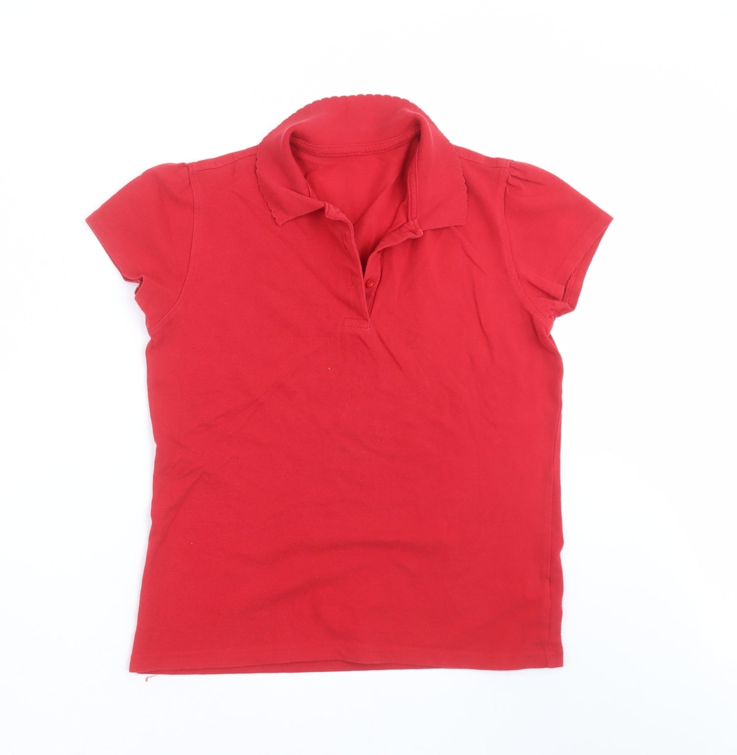 George Girls Red   Basic Polo Size 14-15 Years  - school