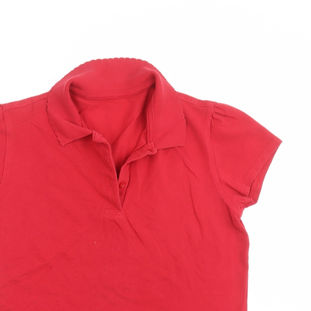 George Girls Red   Basic Polo Size 14-15 Years  - school