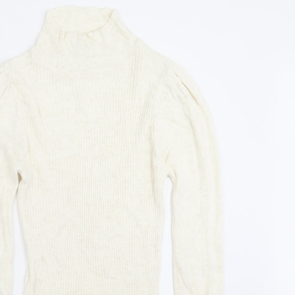 Topshop Womens Ivory  Knit Pullover Jumper Size S