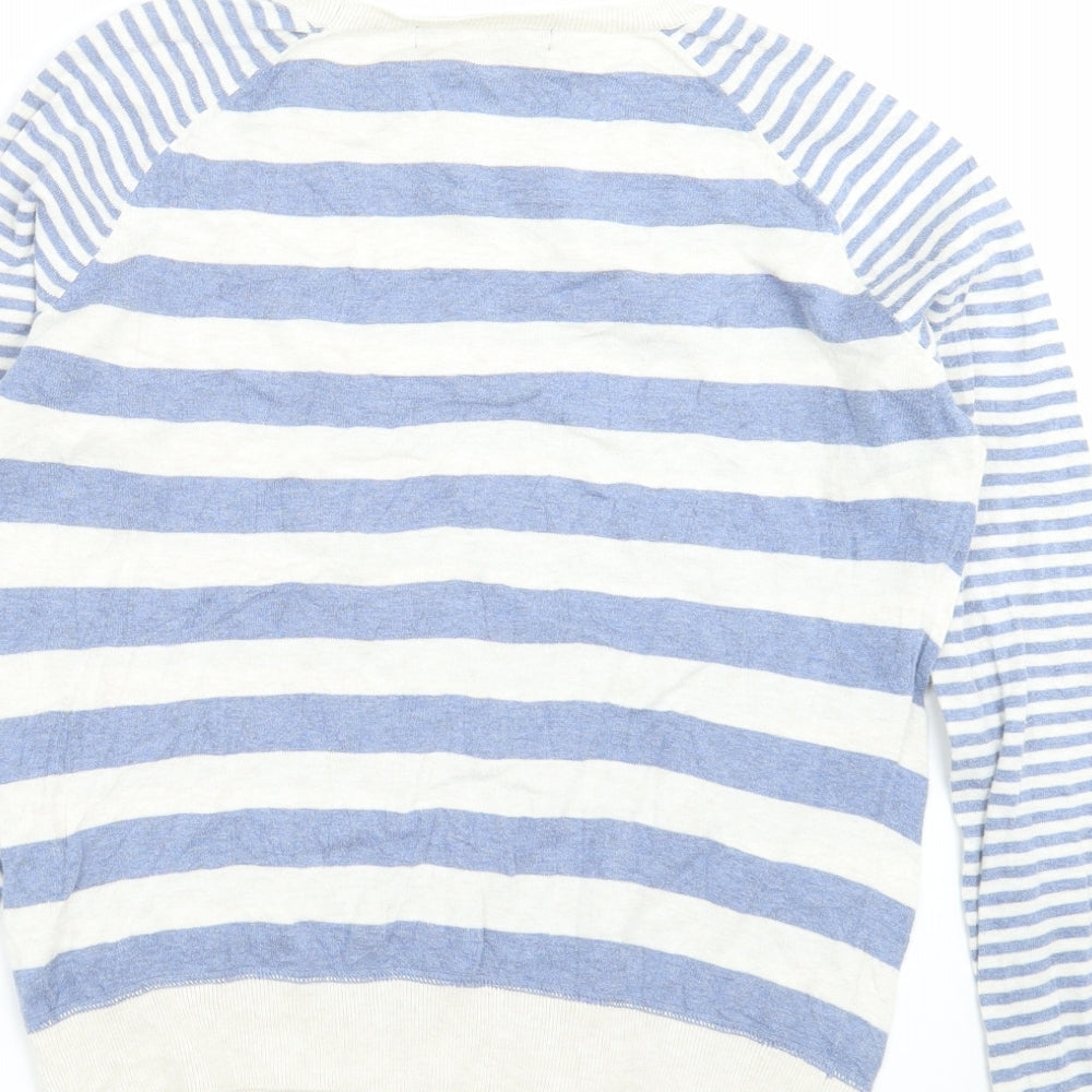 Principles Womens Blue Striped Knit Pullover Jumper Size 12