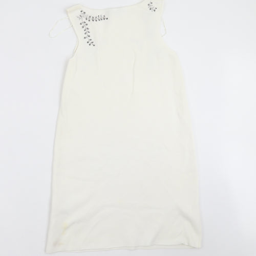 Zara Knit Womens Ivory Floral  Shift  Size S
