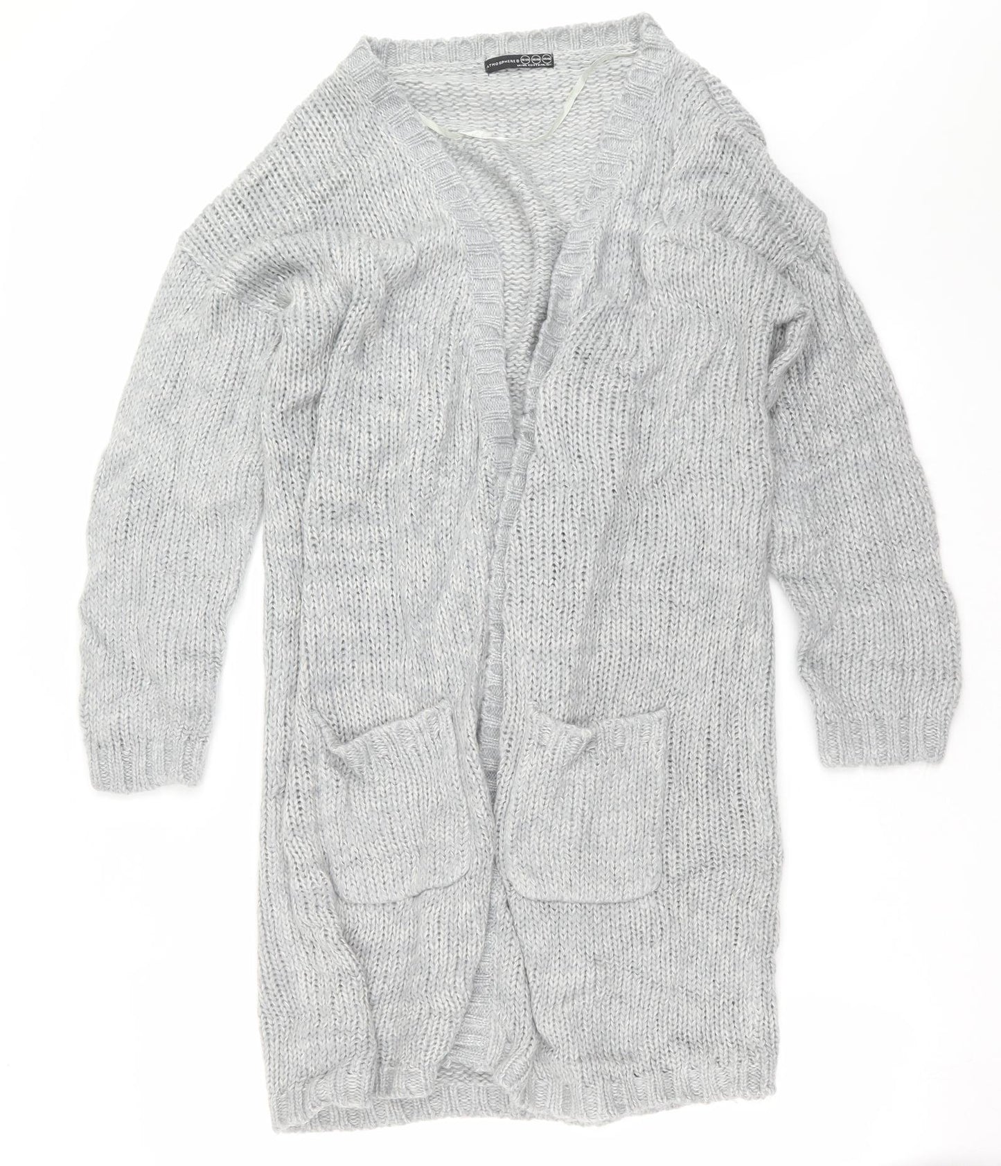 Primark Womens Grey  Knit Cardigan Jumper Size 18