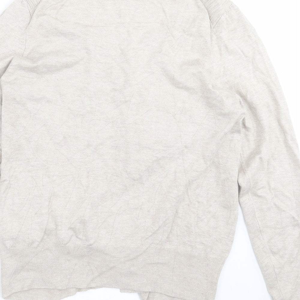 Wallis Womens Beige  Knit Cardigan Jumper Size 14