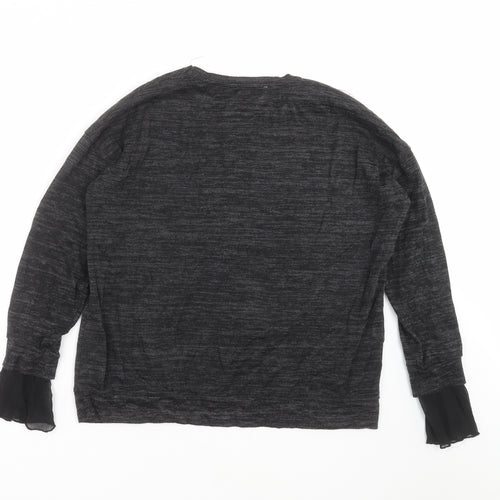 Zara Womens Grey  Knit Pullover Jumper Size S