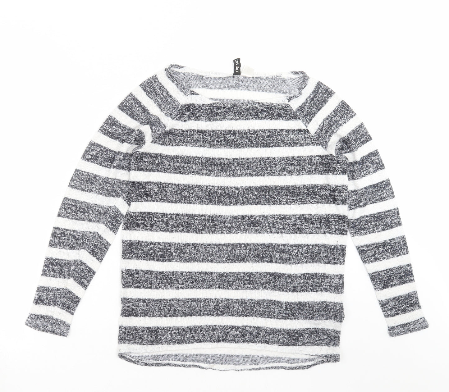 Divided by H&M Womens Blue Striped Knit Pullover Jumper Size XS