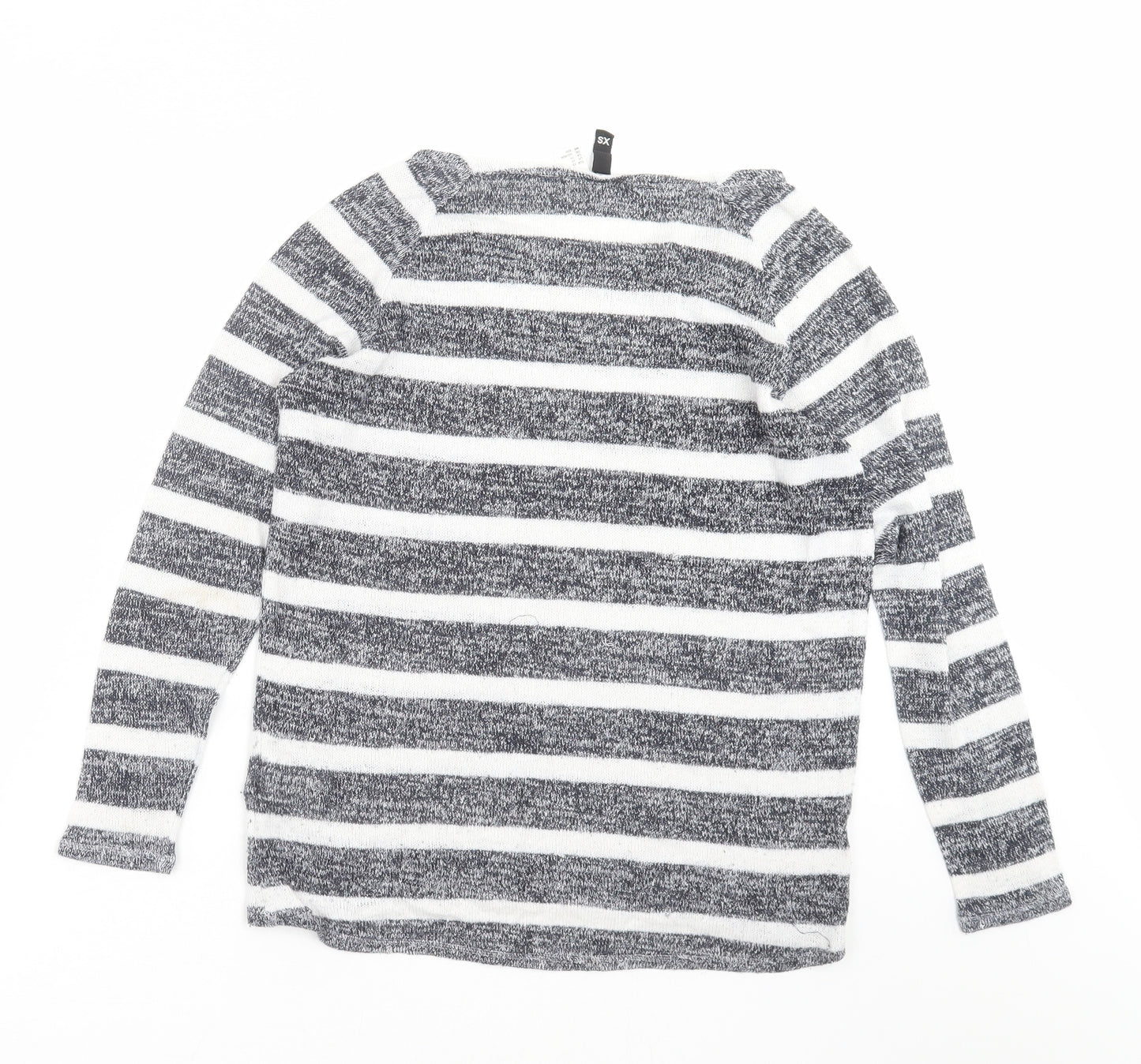 Divided by H&M Womens Blue Striped Knit Pullover Jumper Size XS