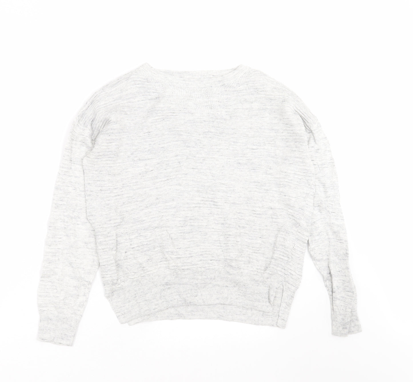 NEXT Womens Grey Striped Knit Pullover Jumper Size 12