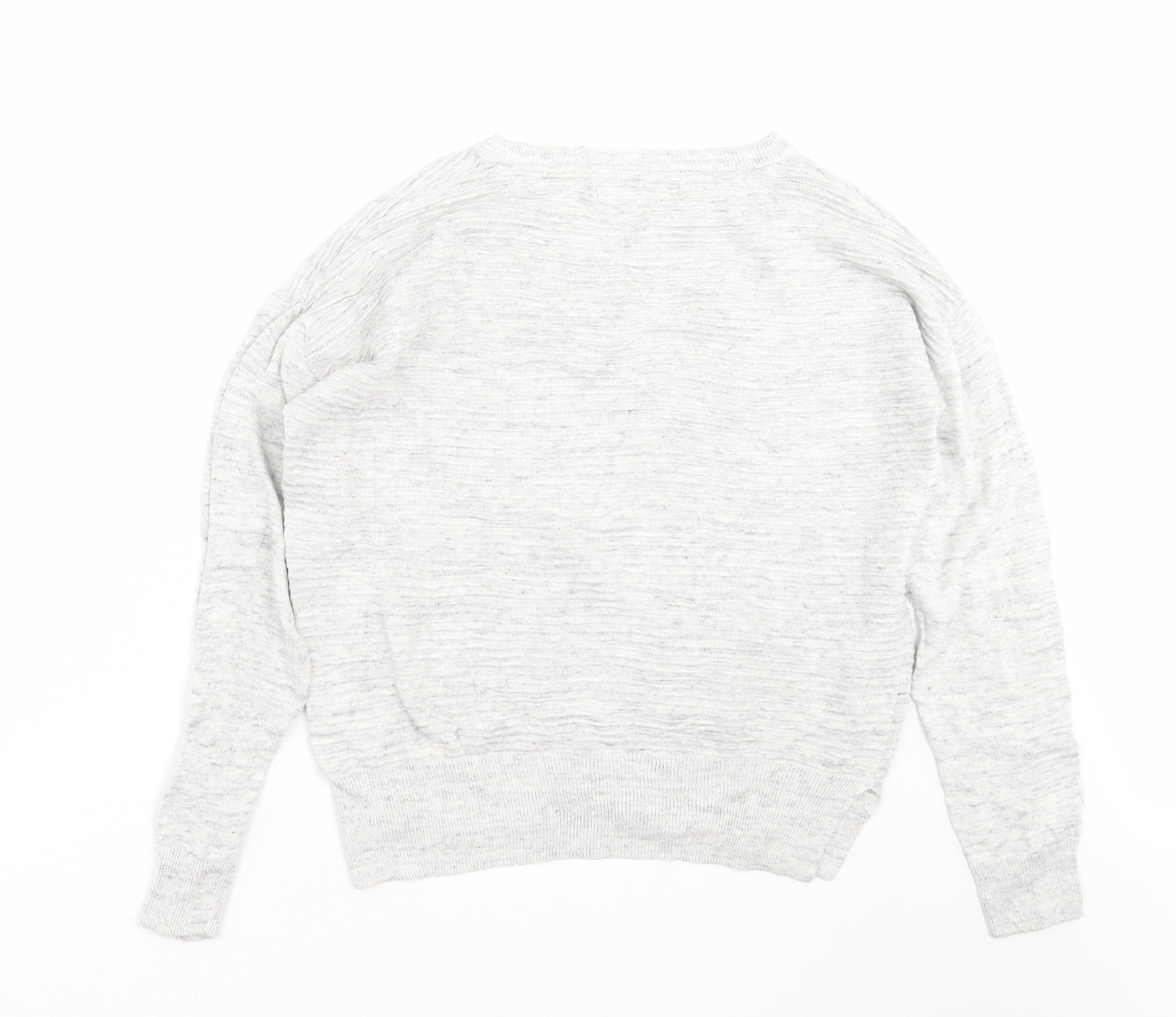 NEXT Womens Grey Striped Knit Pullover Jumper Size 12