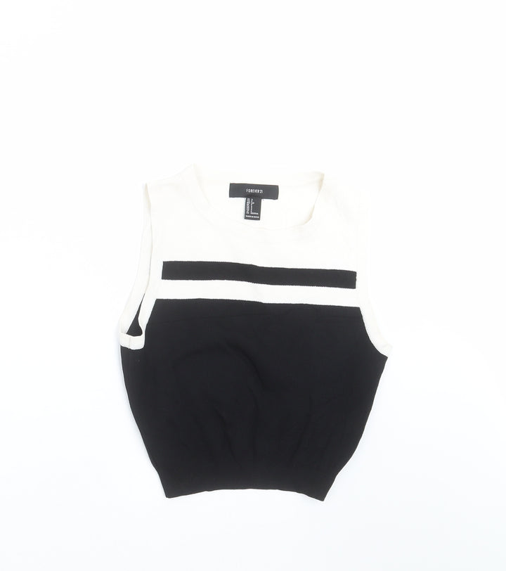 FOREVER 21 Womens Black  Knit Pullover Jumper Size S