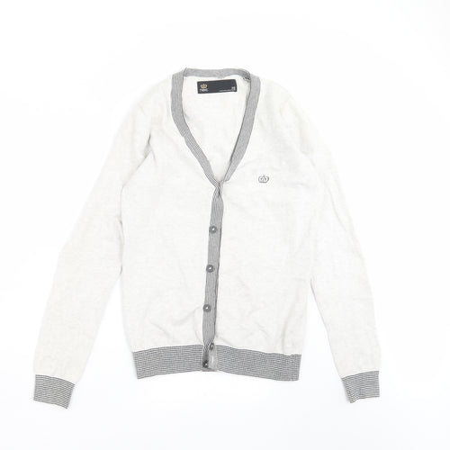 NEXT Mens Grey  Knit Cardigan Jumper Size XS