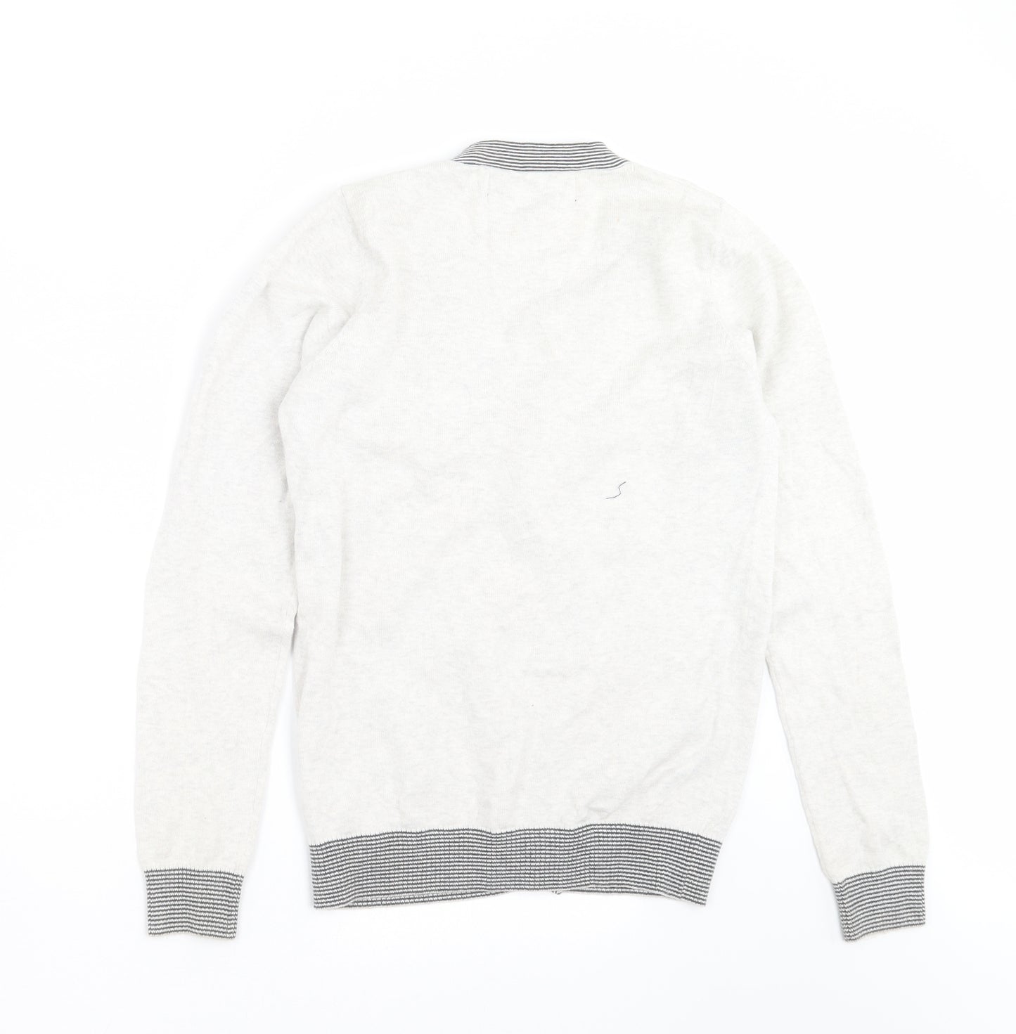 NEXT Mens Grey  Knit Cardigan Jumper Size XS