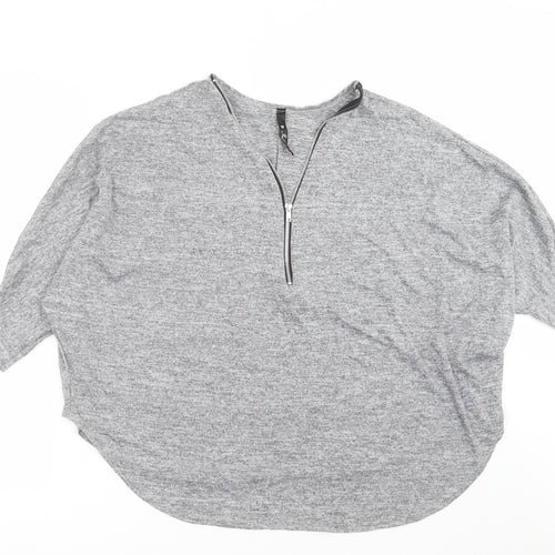 Influence Womens Grey  Knit Pullover Jumper Size 14