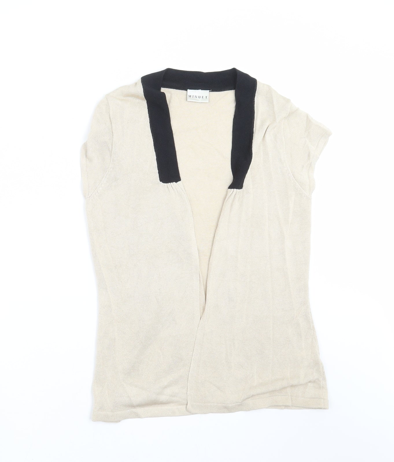 MINUET Womens Beige  Knit Cardigan Jumper Size 12