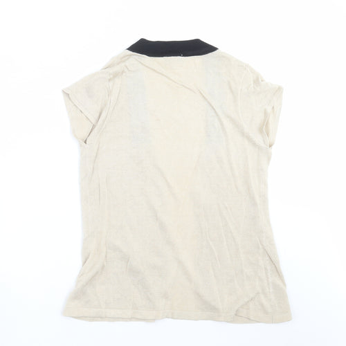 MINUET Womens Beige  Knit Cardigan Jumper Size 12