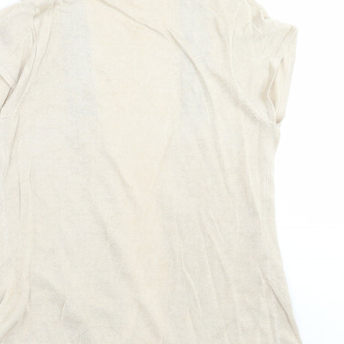 MINUET Womens Beige  Knit Cardigan Jumper Size 12