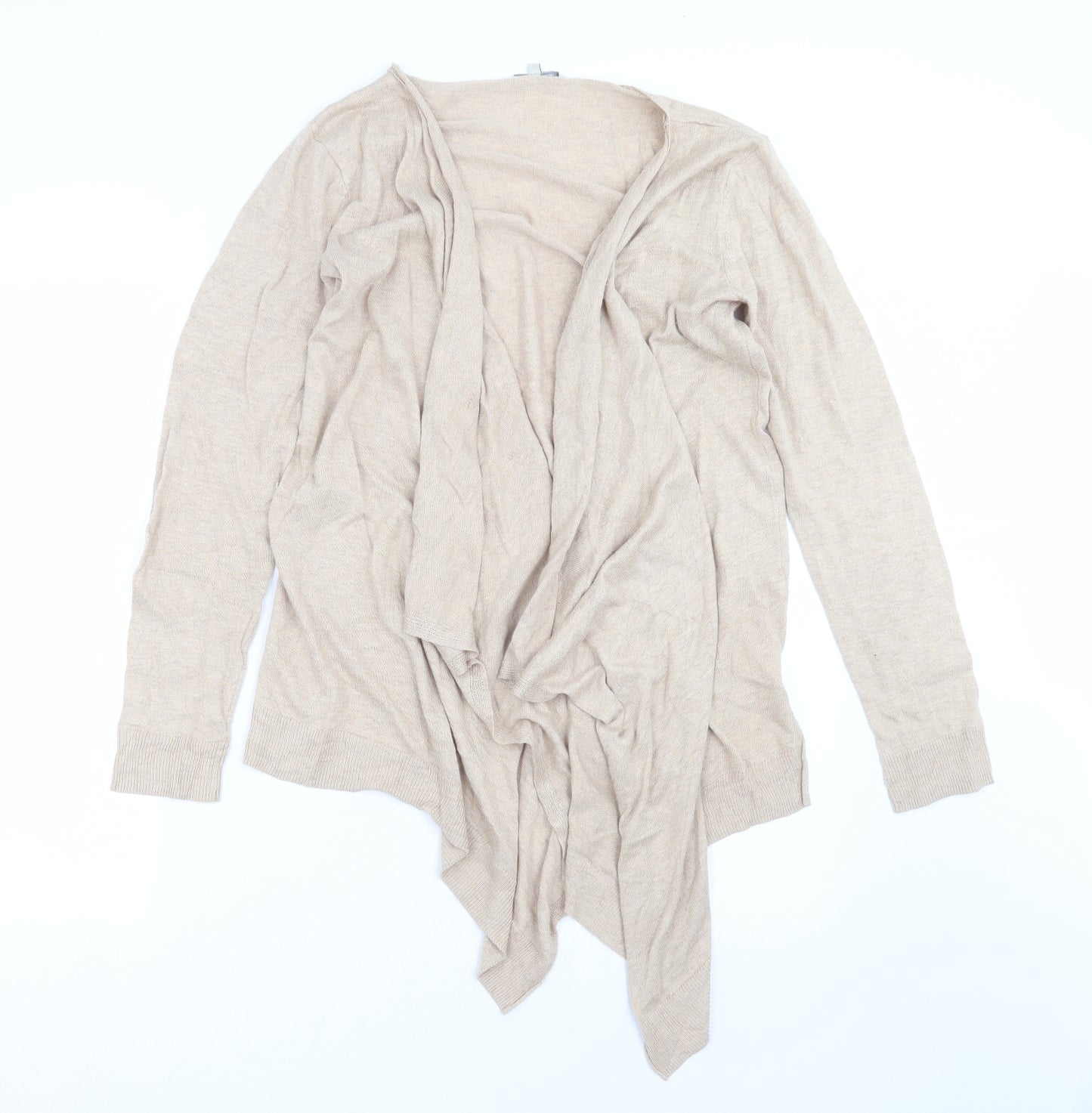 Peacocks Womens Beige  Knit Cardigan Jumper Size 12