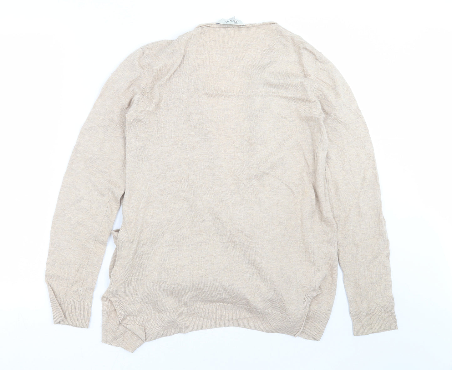 Peacocks Womens Beige  Knit Cardigan Jumper Size 12