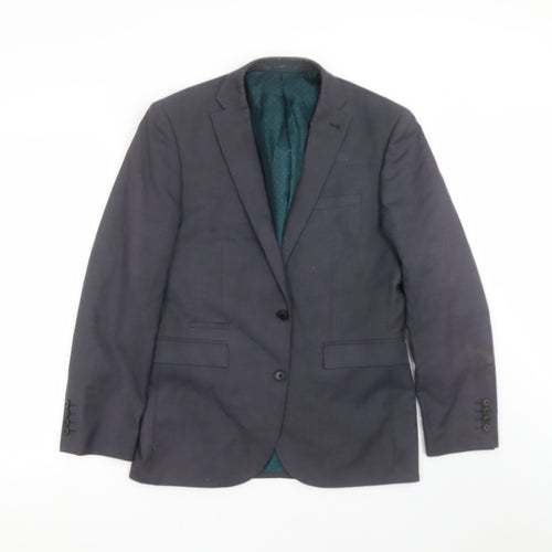NEXT Mens Grey Striped  Jacket Suit Jacket Size 38  - Tailored fit