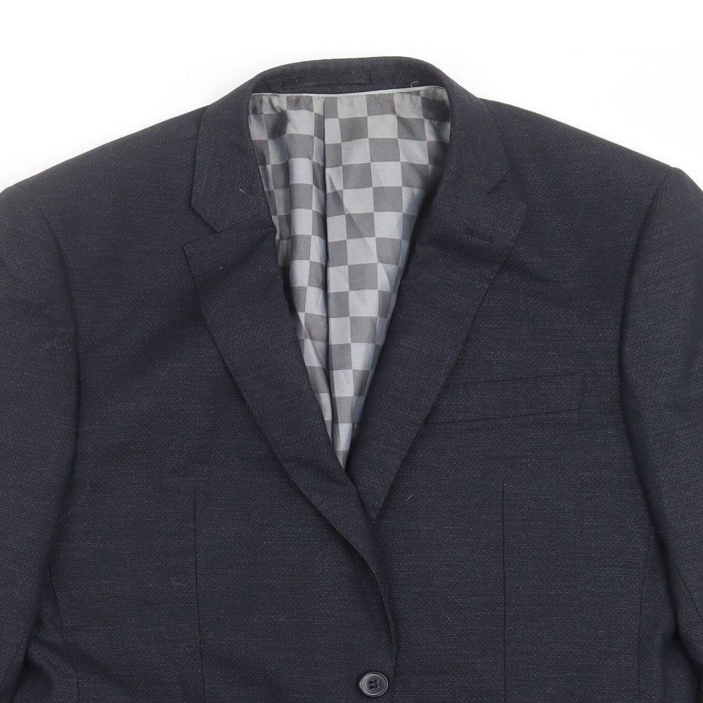 Amici Mens Blue   Jacket Suit Jacket Size 38