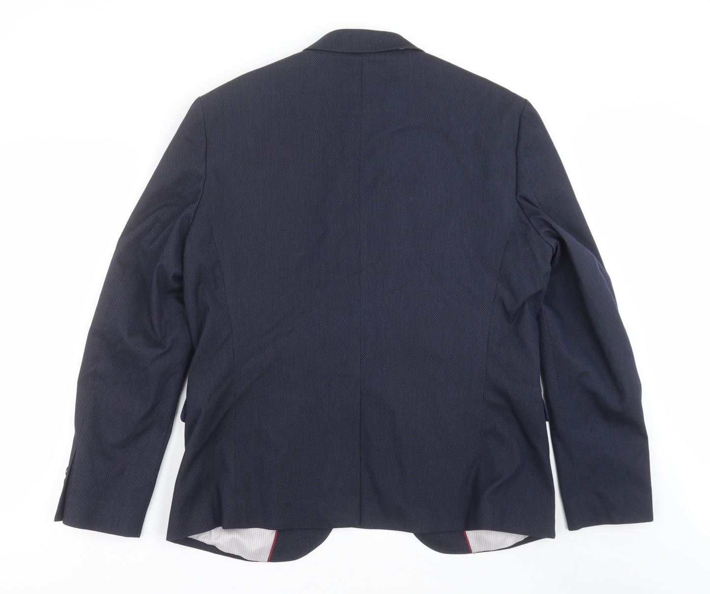 Marks and Spencer Mens Blue Geometric  Jacket Suit Jacket Size 42