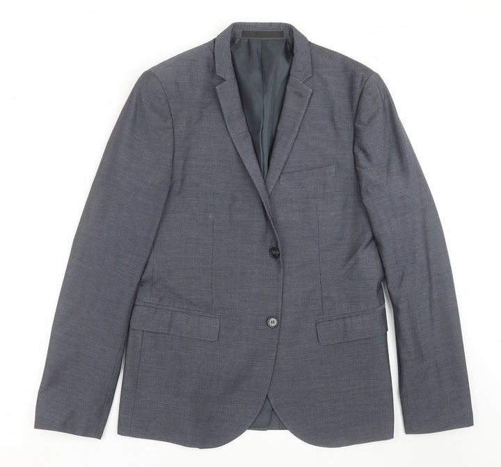 Topman Mens Blue Jacket Suit Jacket Size 40