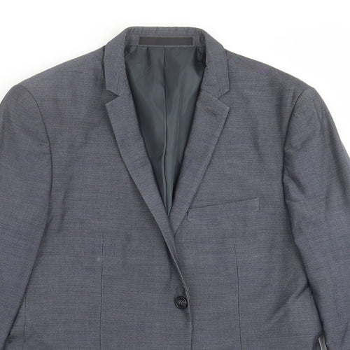 Topman Mens Blue   Jacket Suit Jacket Size 40