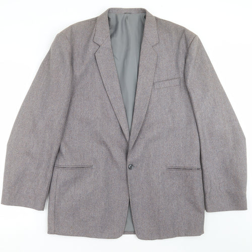 Preworn Mens Purple Striped  Jacket Suit Jacket Size 42
