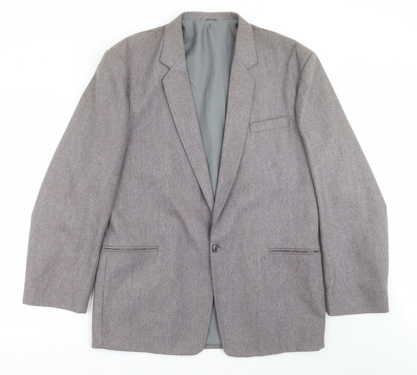 Preworn Mens Purple Striped  Jacket Suit Jacket Size 42