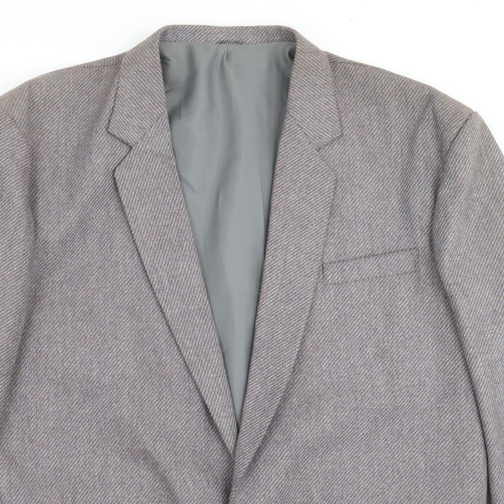 Preworn Mens Purple Striped  Jacket Suit Jacket Size 42