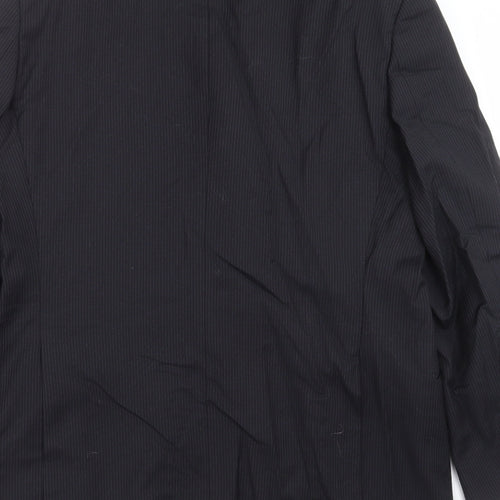 Marks and Spencer Mens Black Striped  Jacket Suit Jacket Size 42