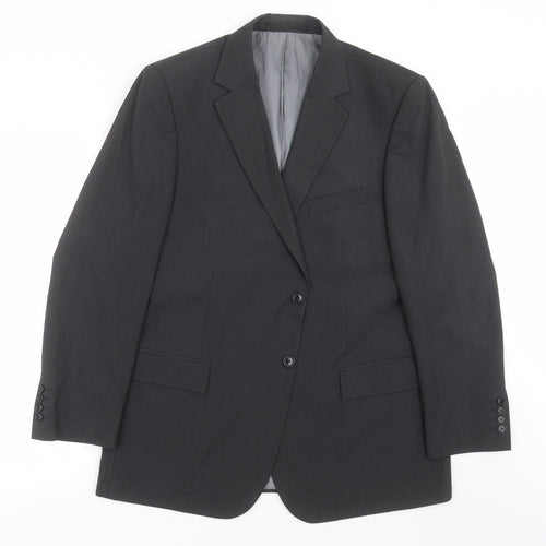Marks and Spencer Mens Grey Striped  Jacket Suit Jacket Size 44
