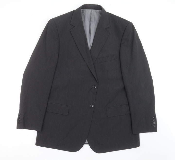 Marks and Spencer Mens Grey Striped  Jacket Suit Jacket Size 44