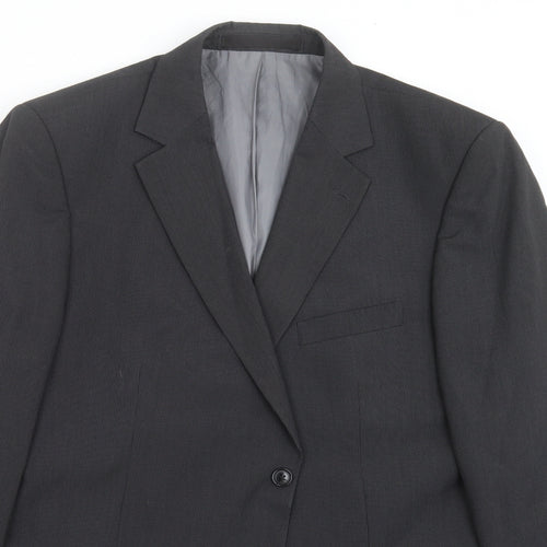 Marks and Spencer Mens Grey Striped  Jacket Suit Jacket Size 44