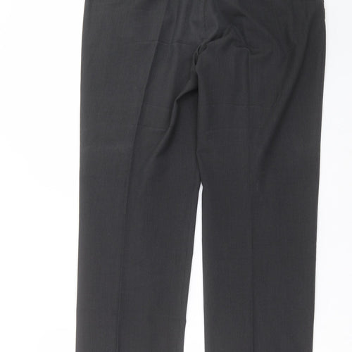 Marks and Spencer Mens Grey Striped  Trousers  Size 36 in L32 in