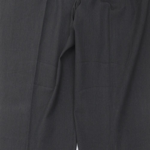 Marks and Spencer Mens Grey Striped  Trousers  Size 36 in L32 in