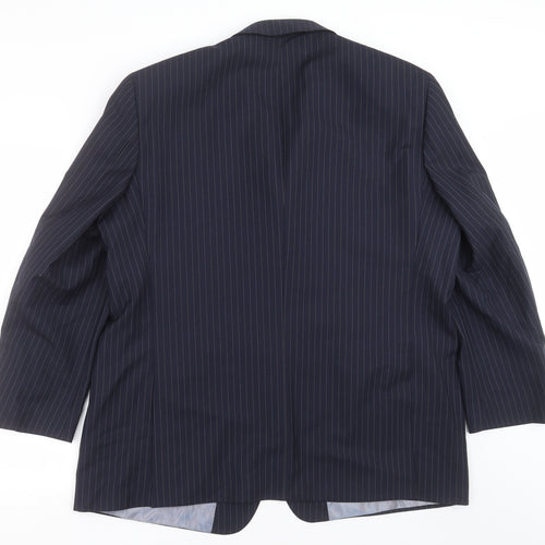 Marks and Spencer Mens Blue Striped  Jacket Suit Jacket Size 46