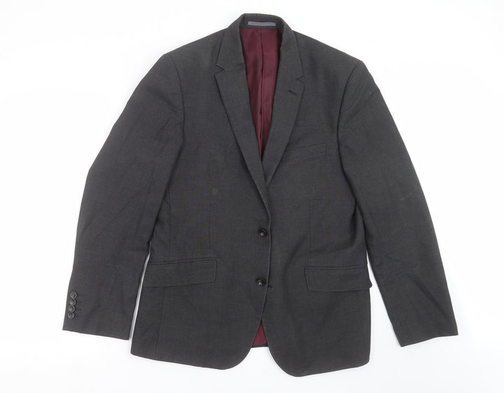 Marks and Spencer Mens Grey Jacket Suit Jacket Size 40 - Tailored fit