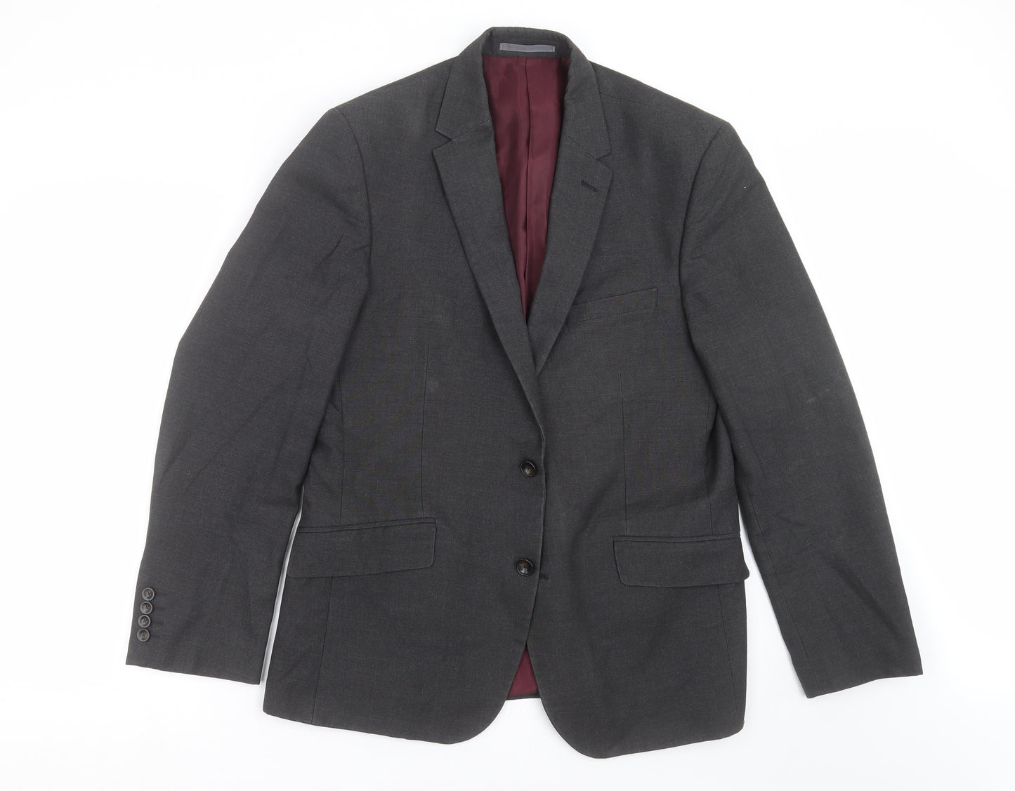 Marks and Spencer Mens Grey   Jacket Suit Jacket Size 40  - Tailored fit