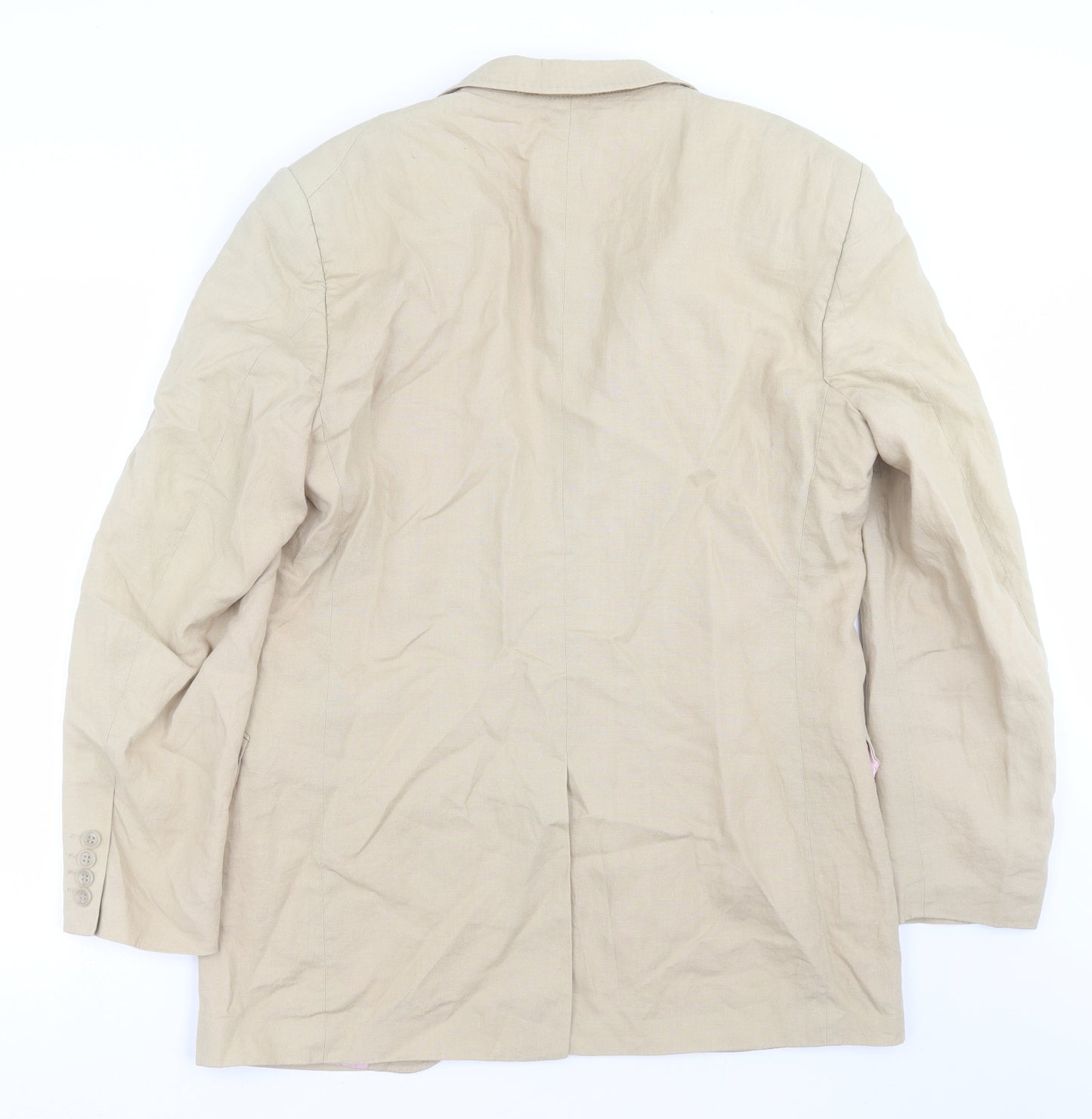 Duffer of St. George Mens Beige   Jacket Suit Jacket Size 42