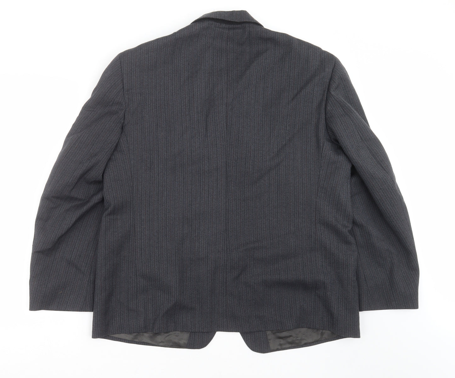 Preworn Mens Blue Herringbone  Jacket Suit Jacket Size 46