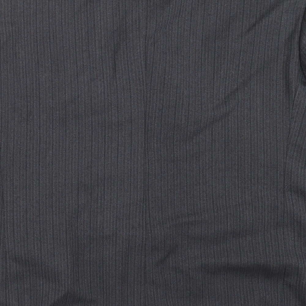 Preworn Mens Blue Herringbone  Jacket Suit Jacket Size 46